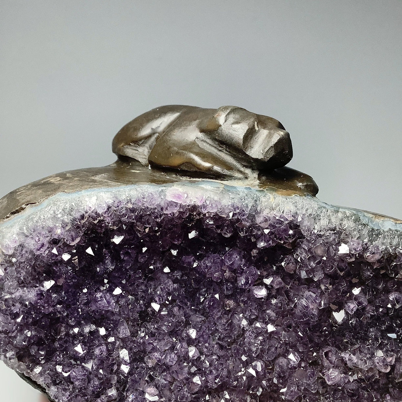 Amethyst Bear Carving