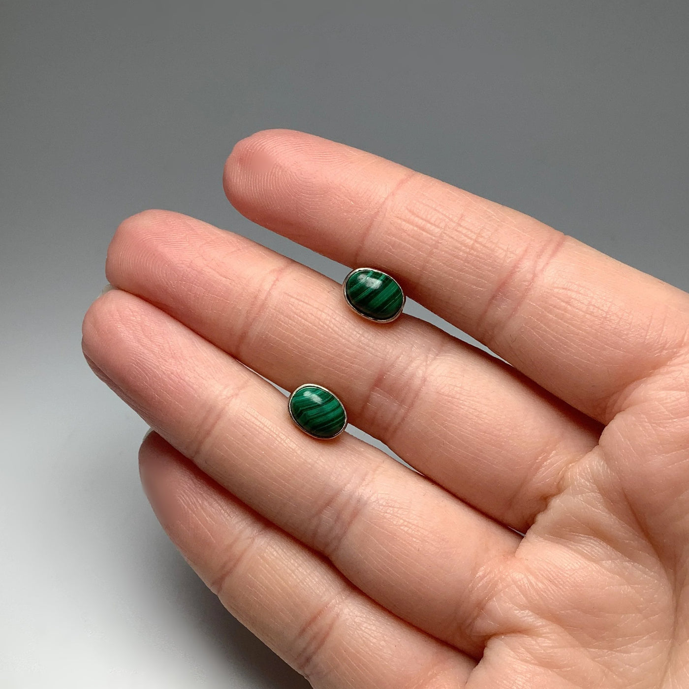 Malachite Stud Earrings