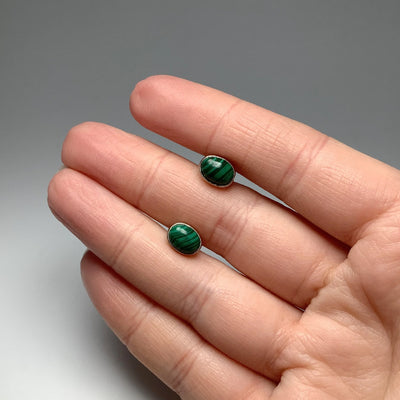 Malachite Stud Earrings