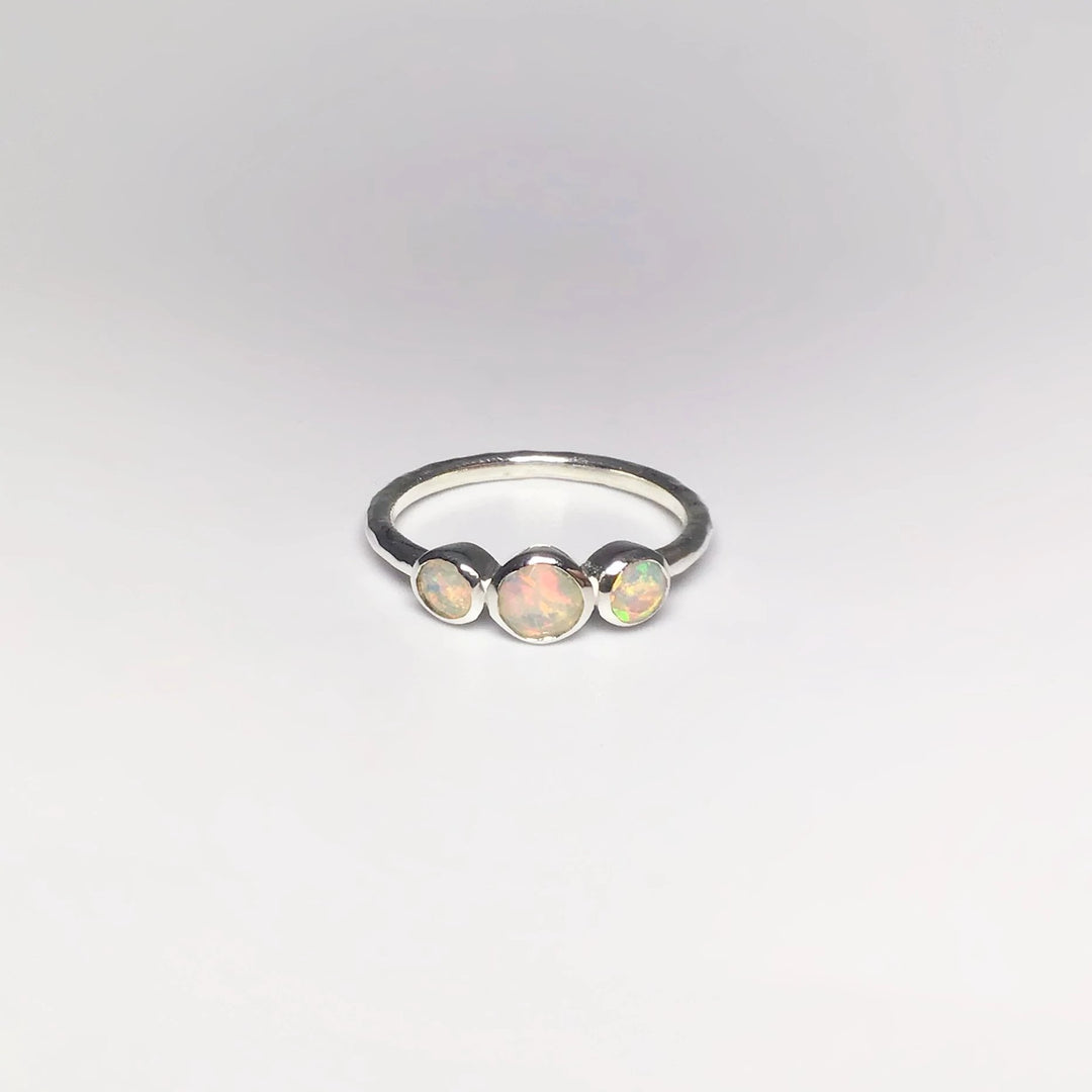 Faceted Ethiopian Fire Opal Ring - Rocks and Gems Canada