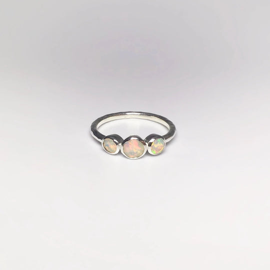 Faceted Ethiopian Fire Opal Ring - Rocks and Gems Canada