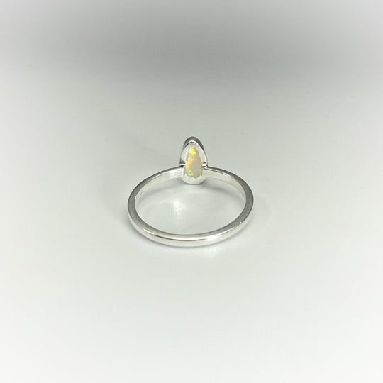 Faceted Ethiopian Fire Opal Ring - Rocks and Gems Canada