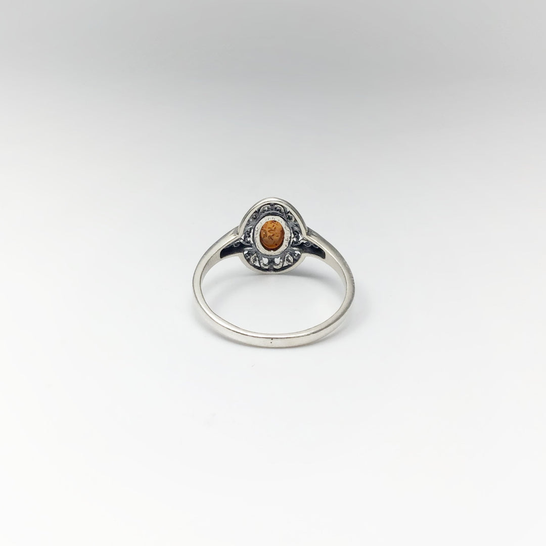 Cognac Amber Ring - Rocks and Gems Canada