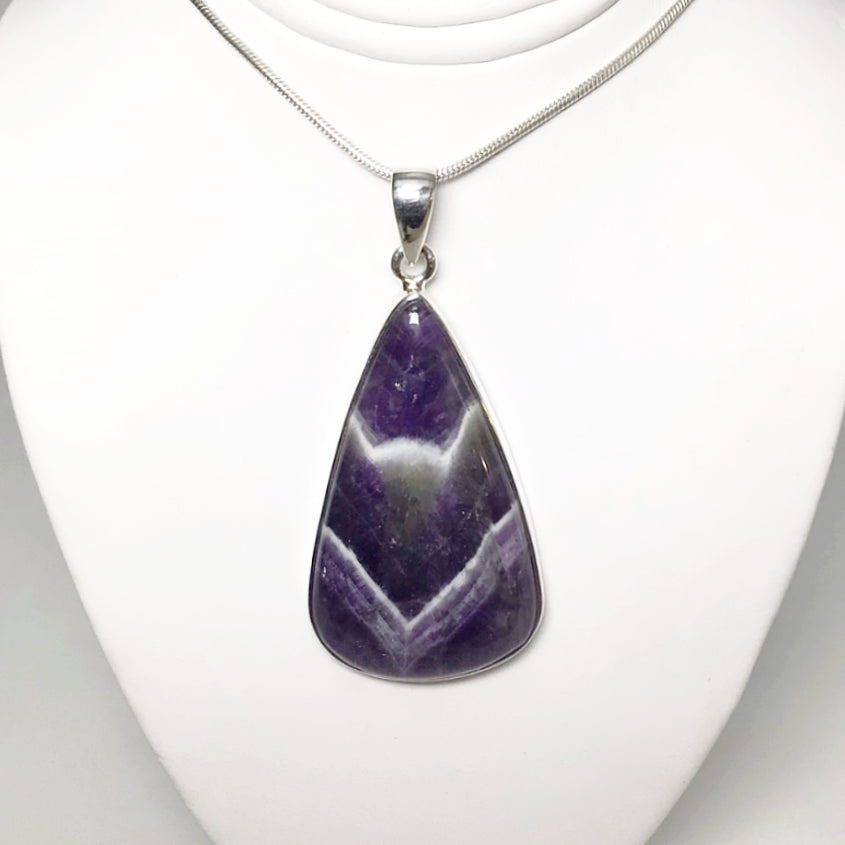 Chevron Amethyst Pendant - Rocks and Gems Canada