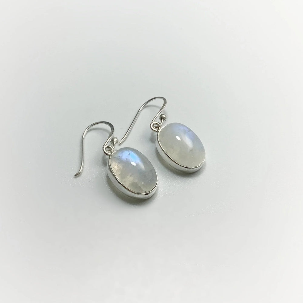 Rainbow Moonstone Dangle Earrings - Rocks and Gems Canada