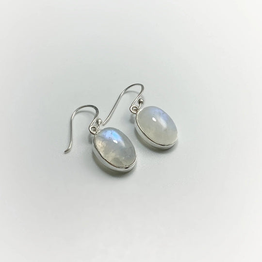 Rainbow Moonstone Dangle Earrings - Rocks and Gems Canada
