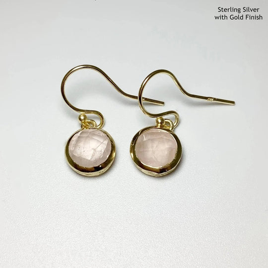 Rose Quartz Dangle Earrings - Rocks and Gems Canada