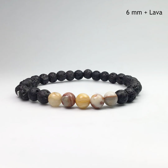 Natural Crazy Lace Agate Beaded Bracelet - Rocks and Gems Canada
