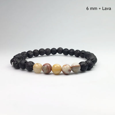 Natural Crazy Lace Agate Beaded Bracelet