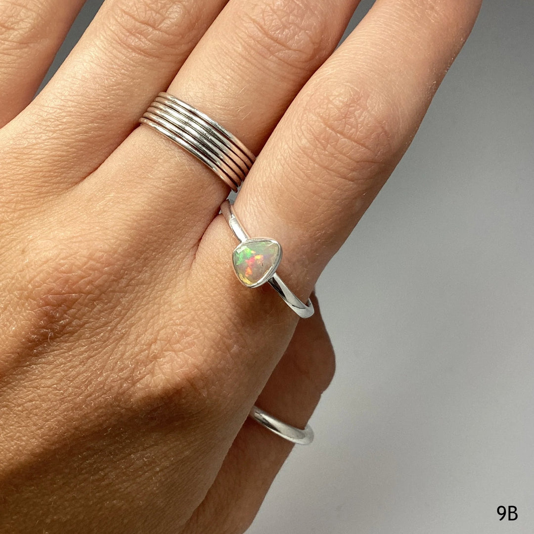 Faceted Ethiopian Fire Opal Ring - Rocks and Gems Canada