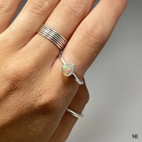 Faceted Ethiopian Fire Opal Ring - Rocks and Gems Canada