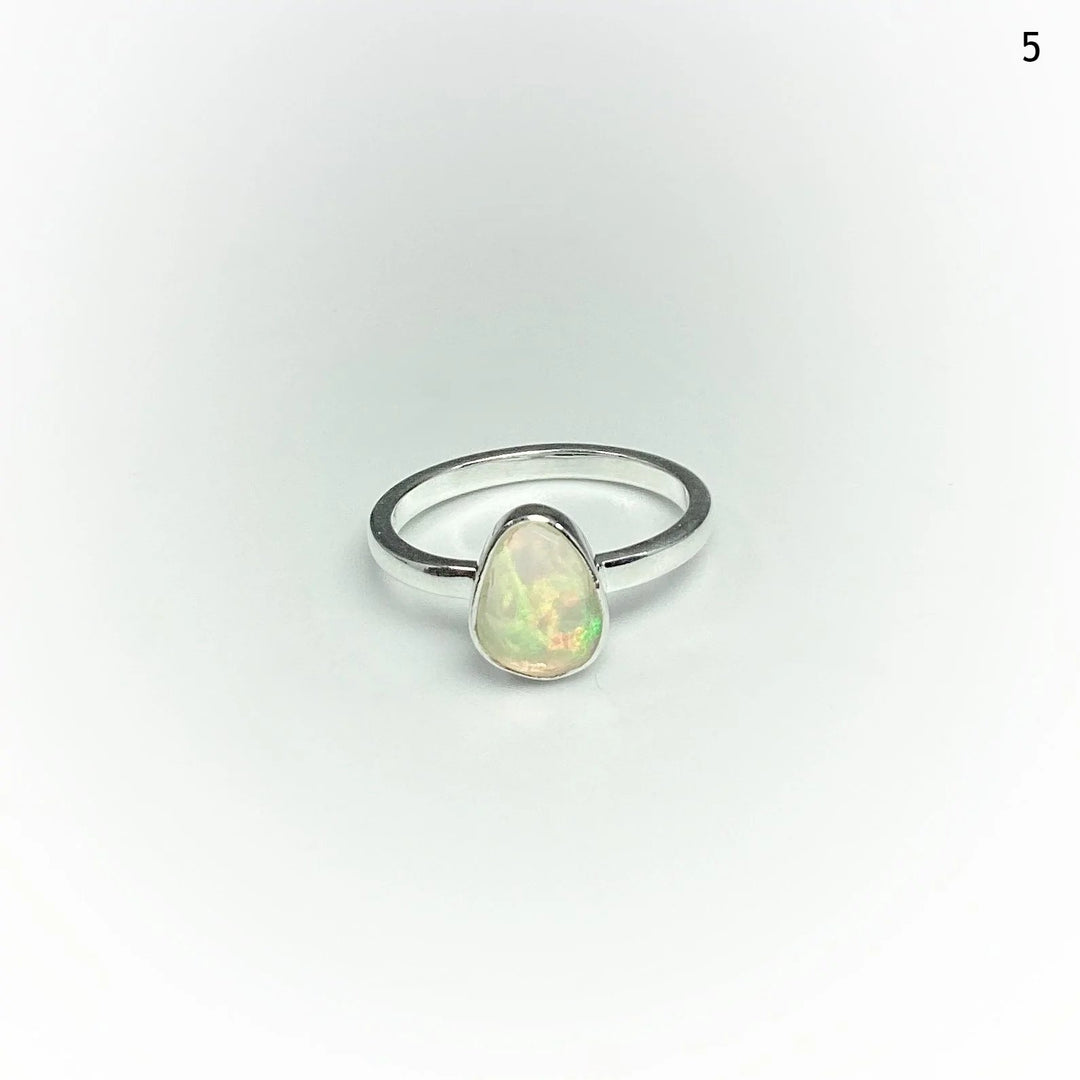 Faceted Ethiopian Fire Opal Ring - Rocks and Gems Canada