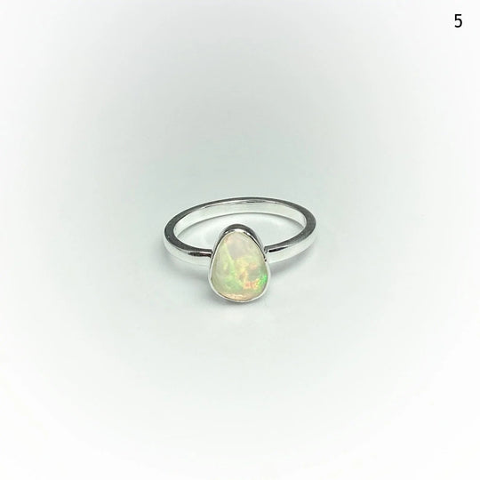 Faceted Ethiopian Fire Opal Ring - Rocks and Gems Canada