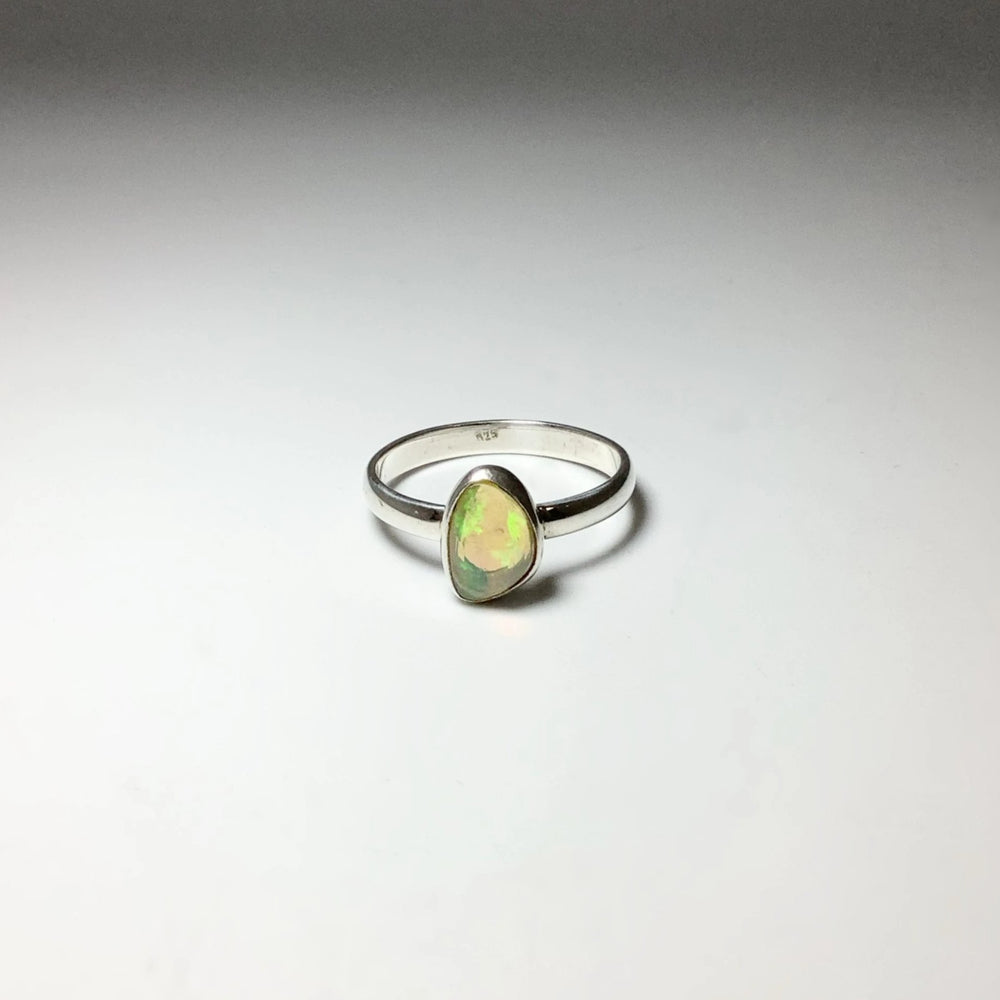 Faceted Ethiopian Fire Opal Ring - Rocks and Gems Canada
