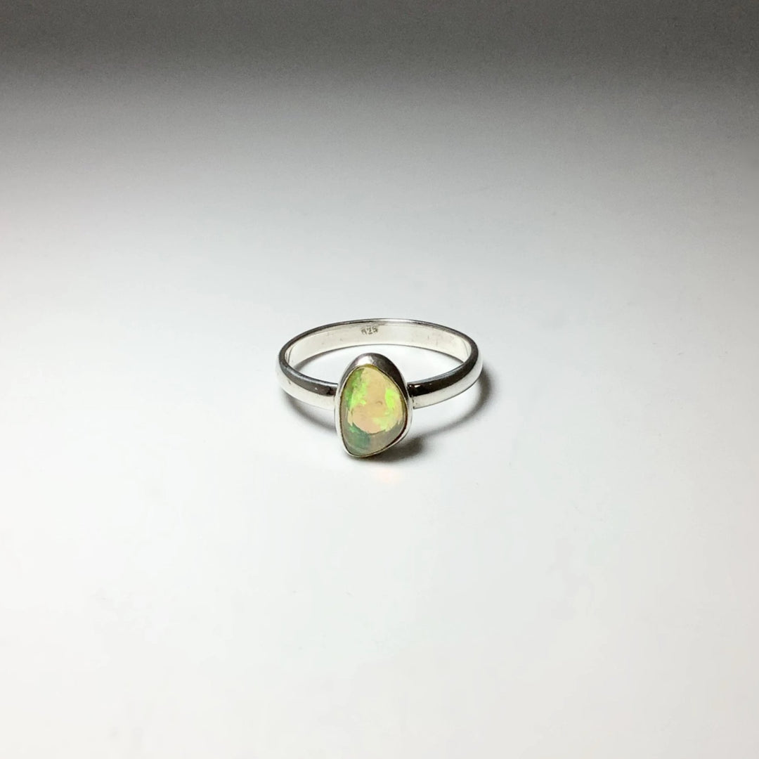 Faceted Ethiopian Fire Opal Ring - Rocks and Gems Canada
