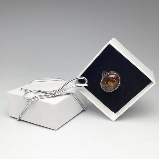 Cognac Amber Ring - Rocks and Gems Canada