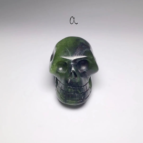 Carved Canadian Jade Skull - Rocks and Gems Canada