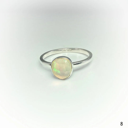 Faceted Ethiopian Fire Opal Ring - Rocks and Gems Canada