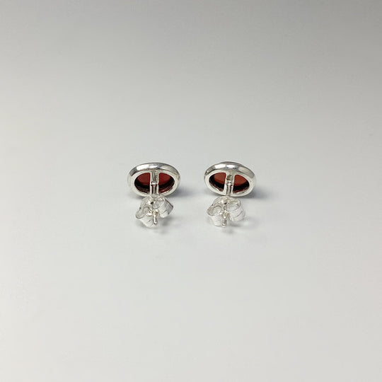 Garnet Stud Earrings - Rocks and Gems Canada
