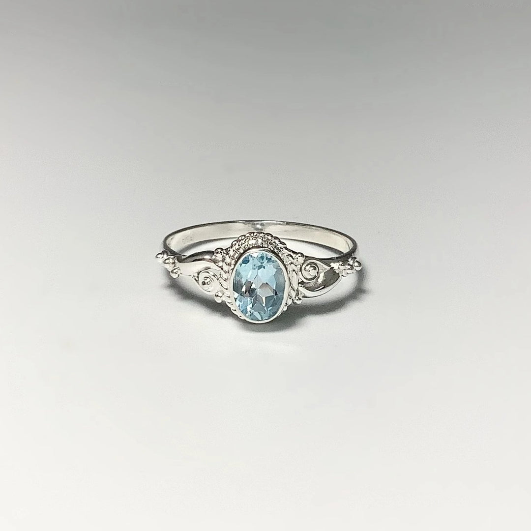 Blue Topaz Ring - Rocks and Gems Canada