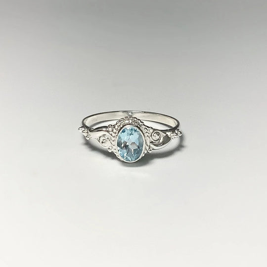 Blue Topaz Ring - Rocks and Gems Canada