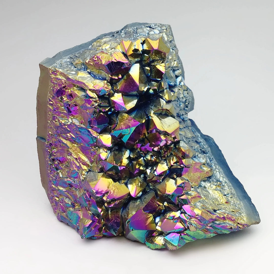Rainbow Amethyst Druze Cluster Stand Up - Rocks and Gems Canada