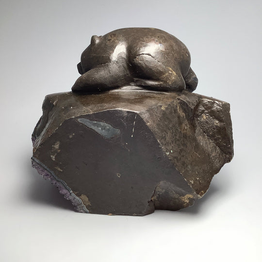 Amethyst Bear Carving - Rocks and Gems Canada
