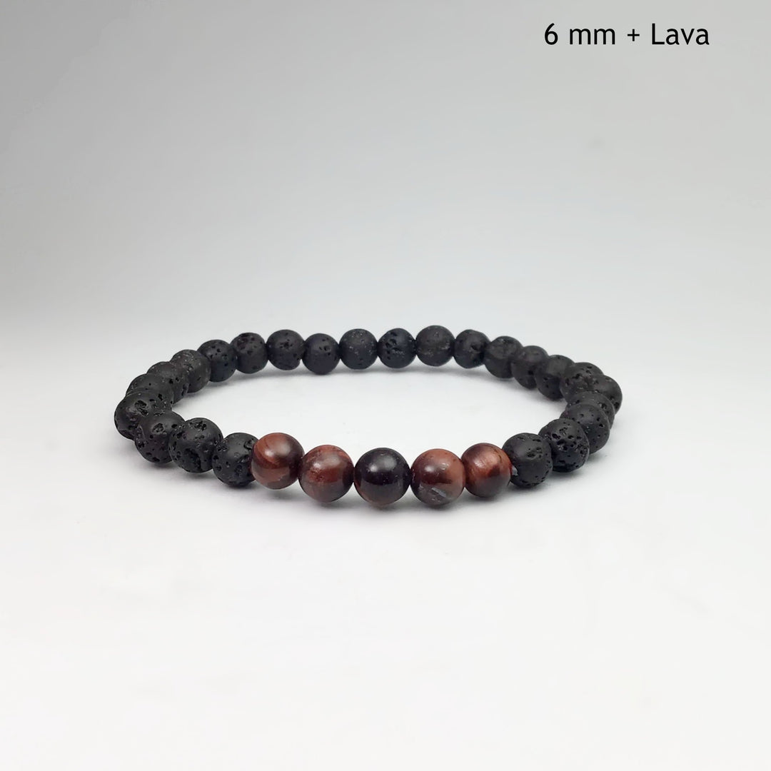 Red Tiger Eye Beaded Bracelet - Rocks and Gems Canada
