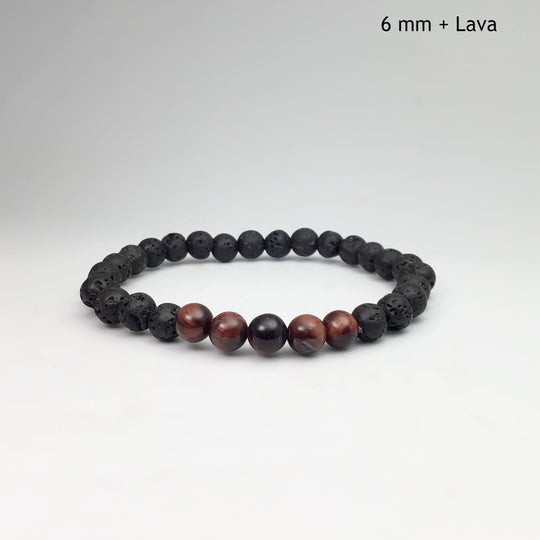 Red Tiger Eye Beaded Bracelet - Rocks and Gems Canada