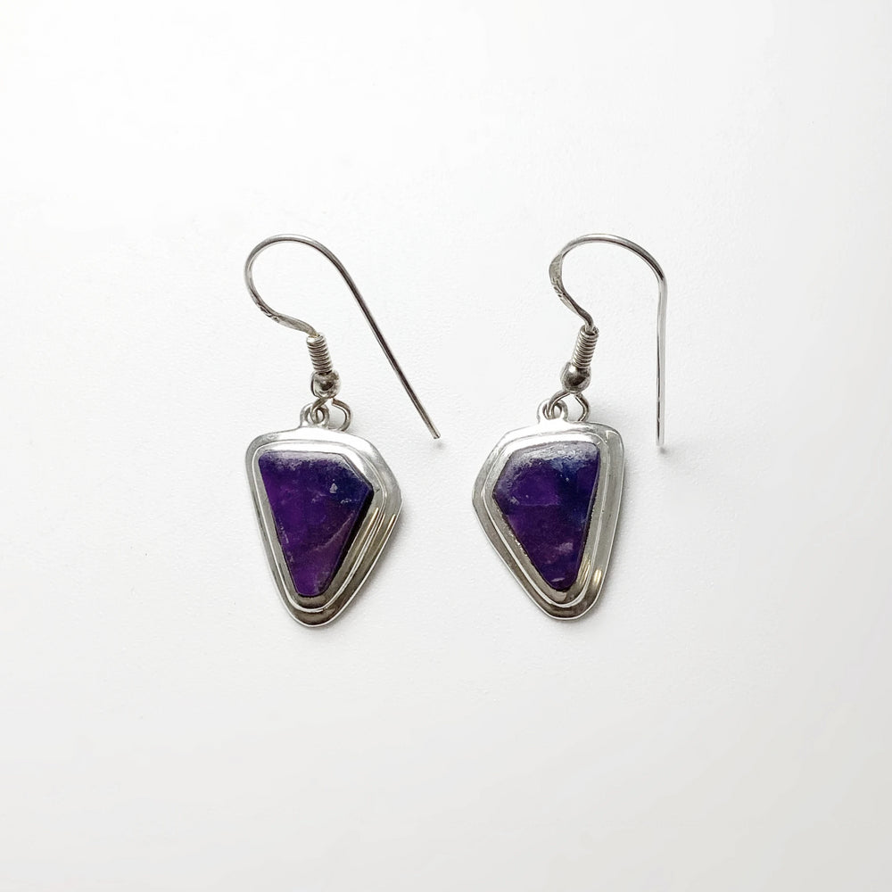 Sugilite Dangle Earrings - Rocks and Gems Canada