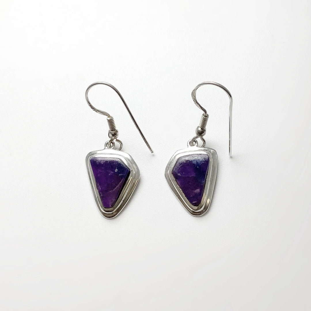Sugilite Dangle Earrings - Rocks and Gems Canada