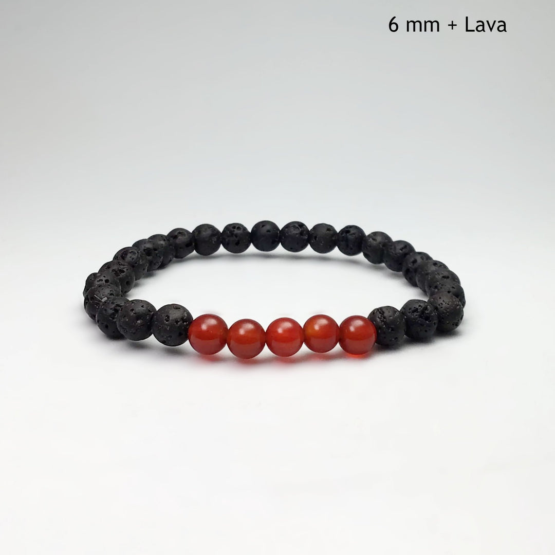 Carnelian Agate Beaded Bracelet - Rocks and Gems Canada
