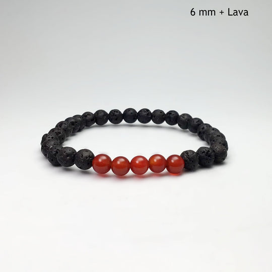Carnelian Agate Beaded Bracelet - Rocks and Gems Canada