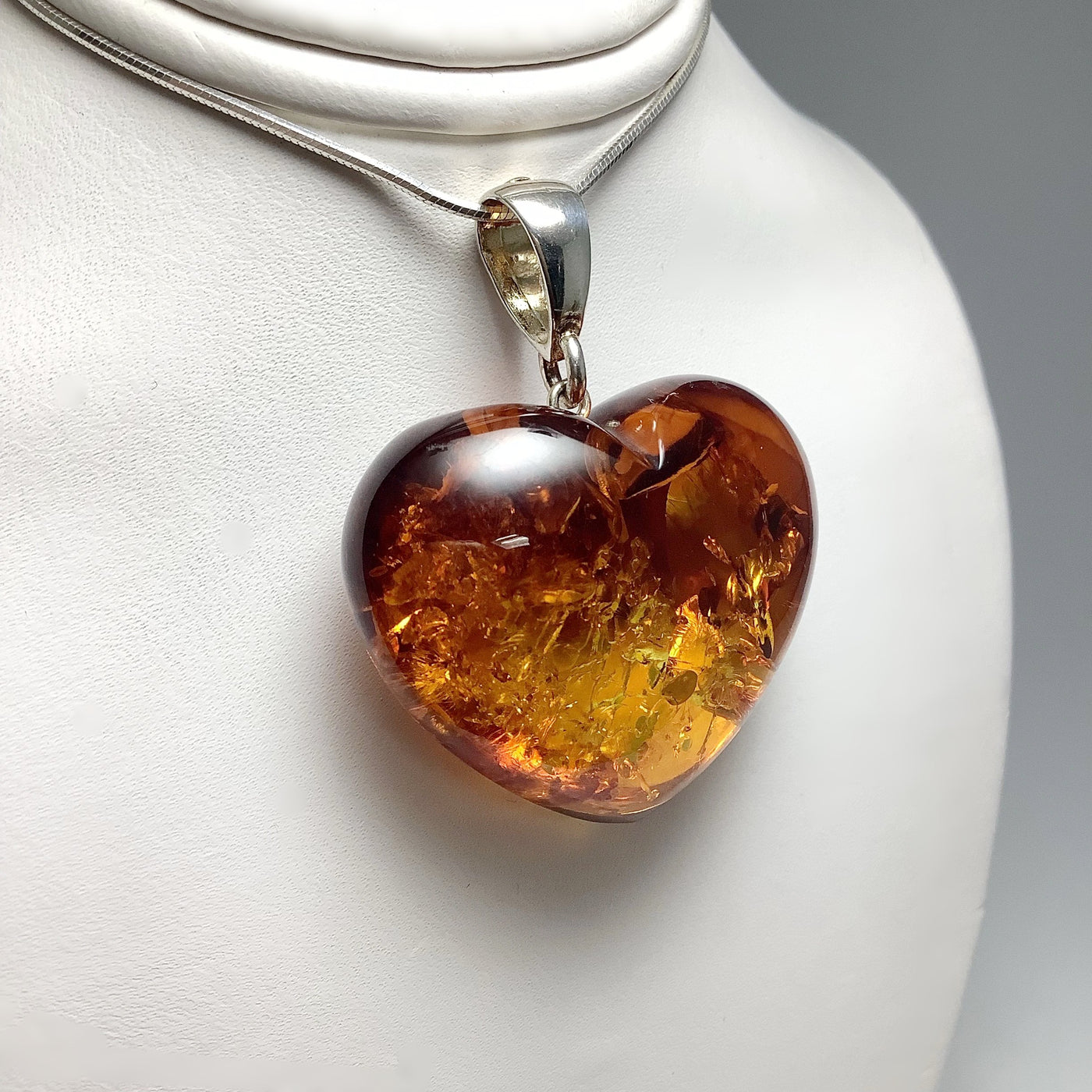 Ombre Heart Amber Pendant