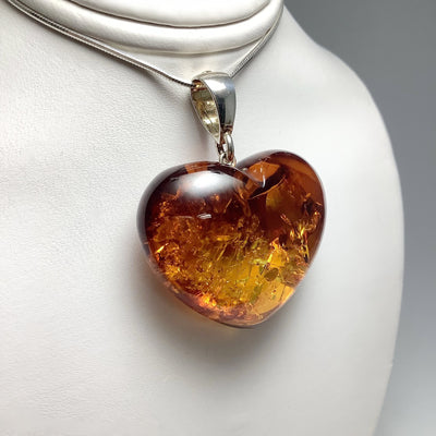 Ombre Heart Amber Pendant