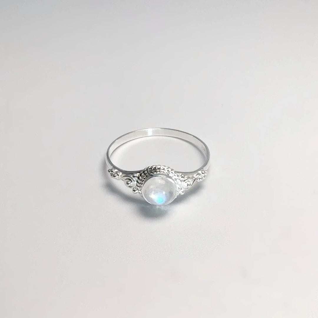 Rainbow Moonstone Ring - Rocks and Gems Canada