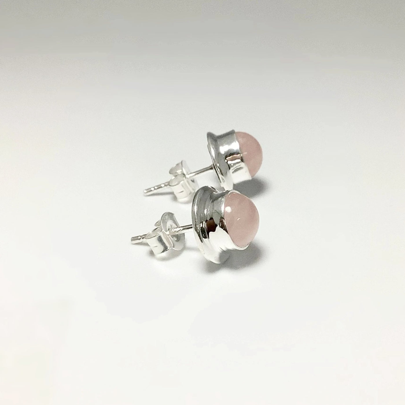 Rose Quartz Stud Earrings
