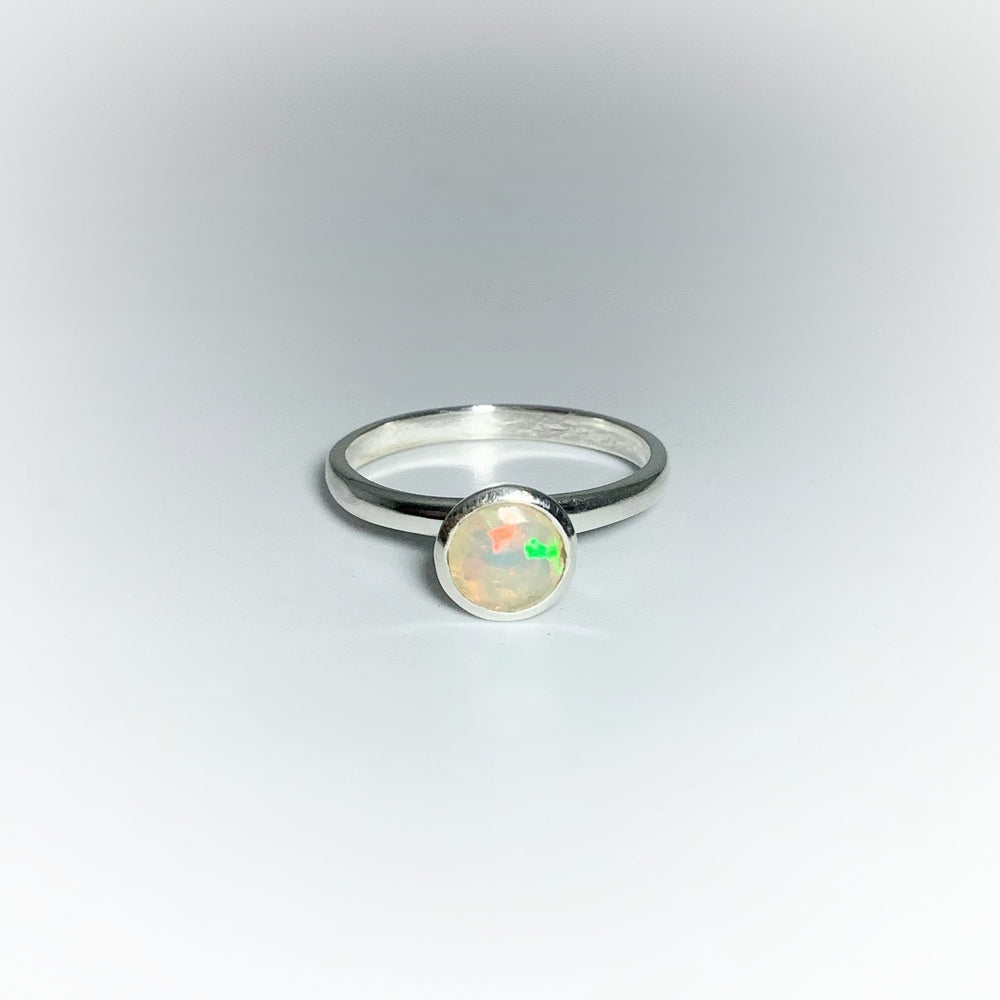 Faceted Ethiopian Fire Opal Ring - Rocks and Gems Canada
