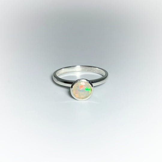 Faceted Ethiopian Fire Opal Ring - Rocks and Gems Canada