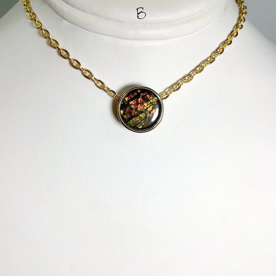 Alberta Ammolite 14K Gold Pendant - Rocks and Gems Canada