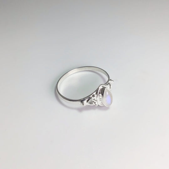 Rainbow Moonstone Ring - Rocks and Gems Canada