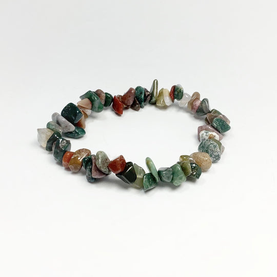 Indian Agate Chip Beaded Bracelet - Rocks and Gems Canada