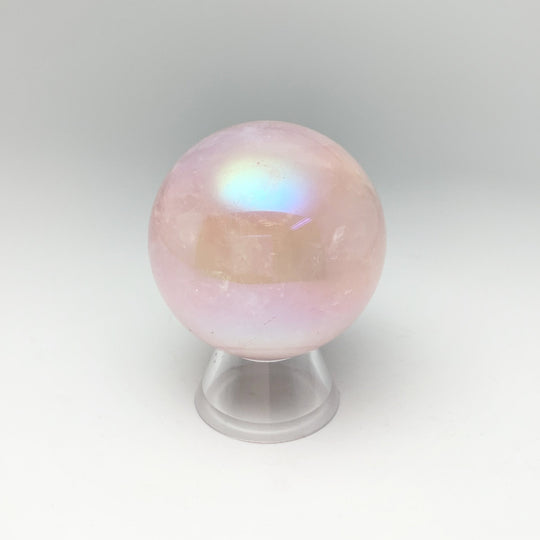 Aura Rose Quartz Sphere - Rocks and Gems Canada
