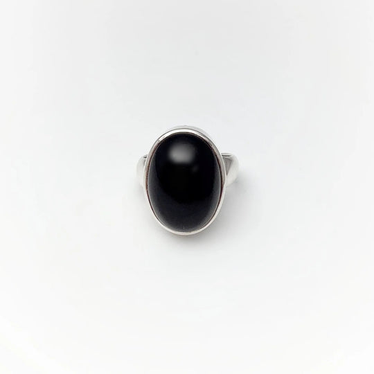 Black Onyx Chunky Oval Ring - Rocks and Gems Canada