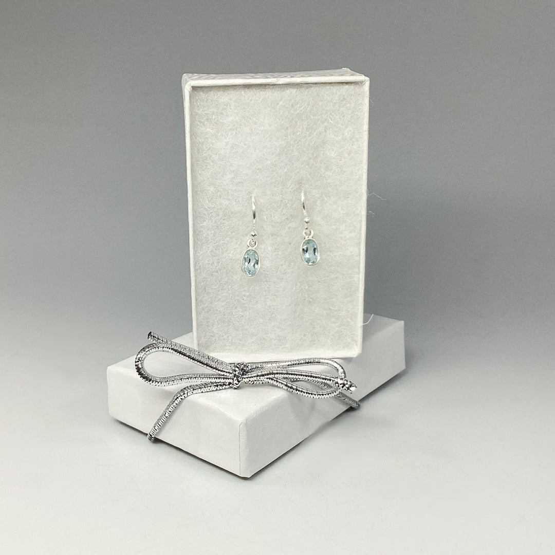 Blue Topaz Dangle Earrings - Rocks and Gems Canada