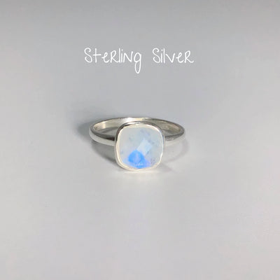 Rainbow Moonstone Ring