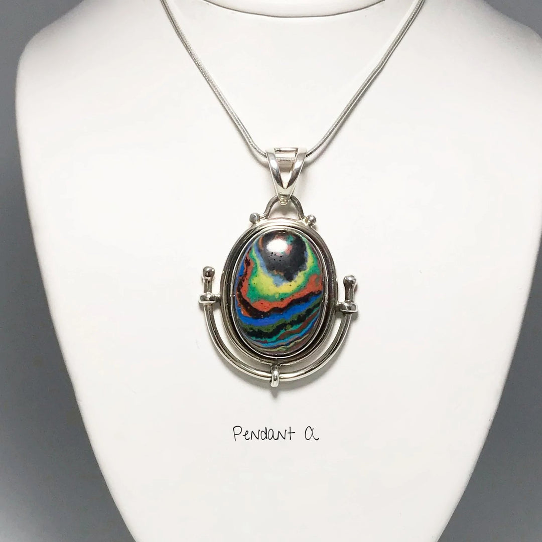 Rainbow Calcite Pendant - Rocks and Gems Canada