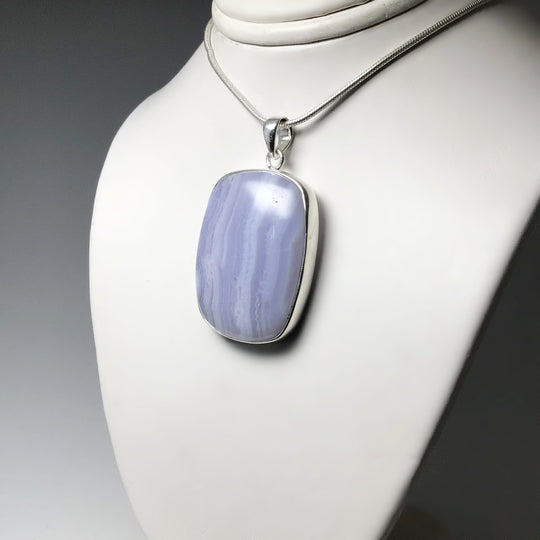 Blue Lace Agate Pendant - Rocks and Gems Canada