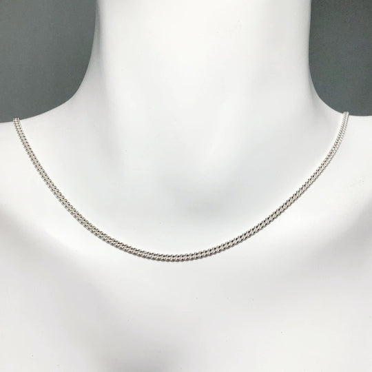 Sterling Silver Chain - Curb Link Style - Rocks and Gems Canada