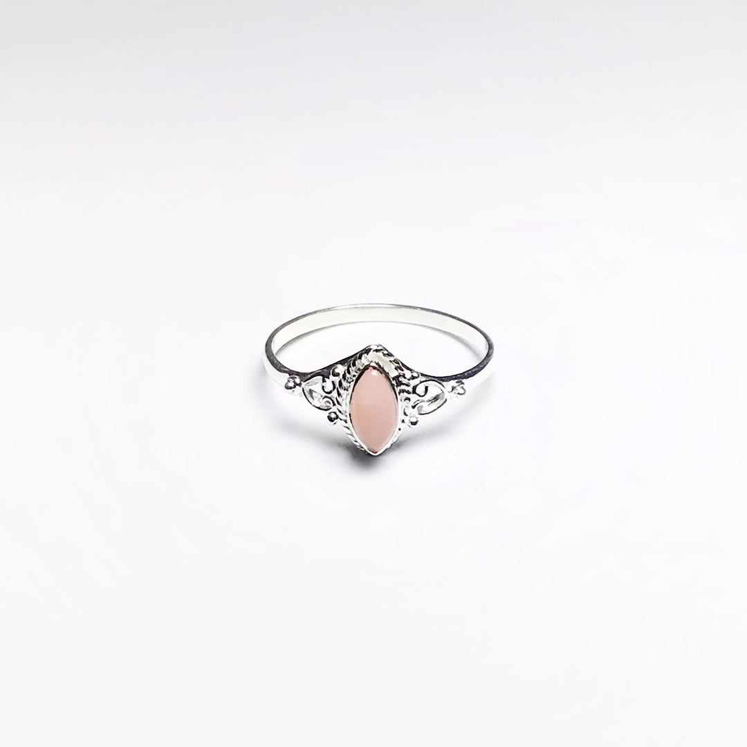 Pink Peruvian Opal Ring - Rocks and Gems Canada